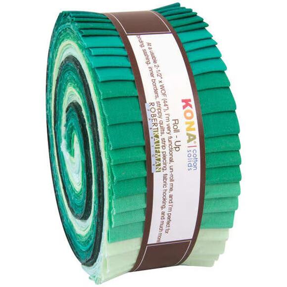 Lush Lagoon Jelly Roll by Kona Cotton Solids for Robert Kaufman